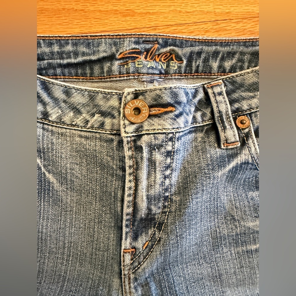 Silver Women's Boot Cut Stretch Jeans 33 x 31 - Picture 3 of 12